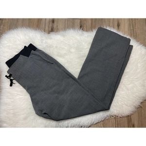 Athleta Wool Blend Midtown Trouser Tie Pants SZ 4 Charcoal Gray 457939-00